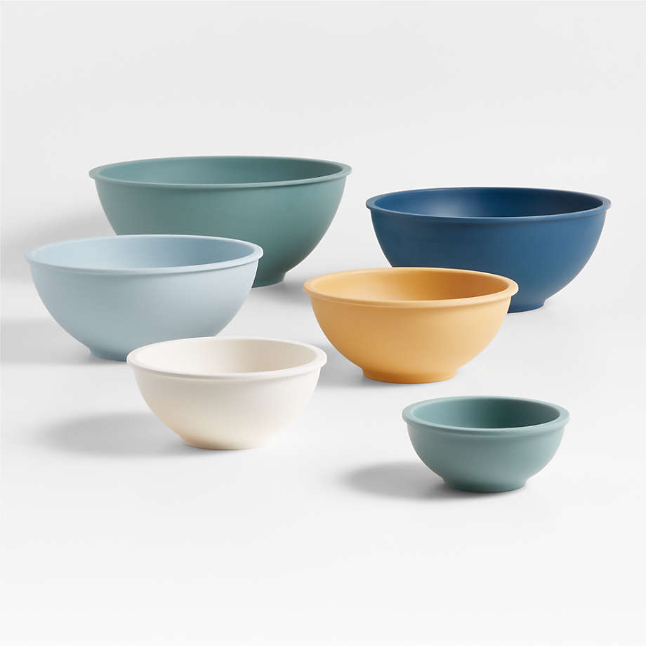 Utenzo White Rimmed Mixing and Serving Bowls Set of 6 - Image 4