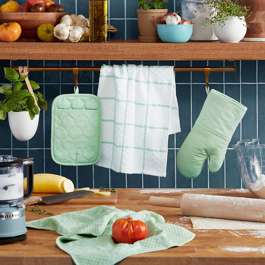 Kitchen Pistachio Ribbed Soft Silicone Pot Holders Set Of 2 - Image 2