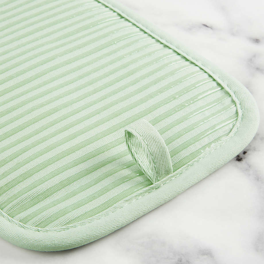 Kitchen Pistachio Ribbed Soft Silicone Pot Holders Set Of 2 - Image 5