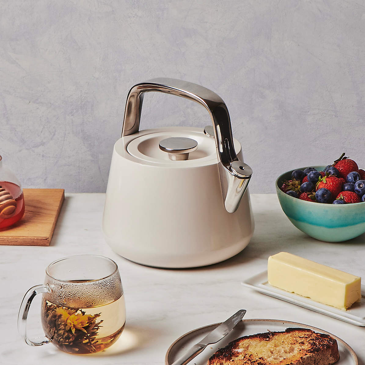 Premium Multi-colored Stovetop Whistling Tea Kettle - Image 3